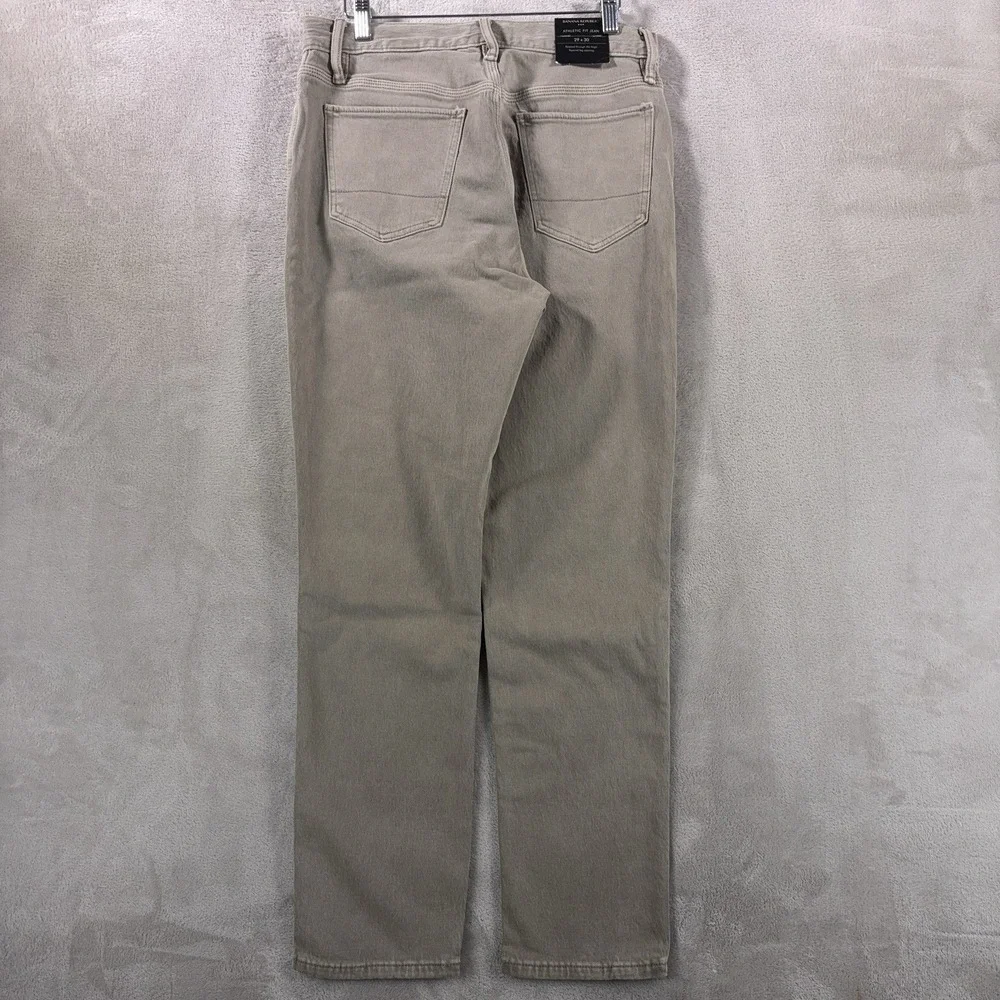 Banana Republic Athletic Fit Jeans Mens 29x30 Beige Straight Leg Stretch Denim